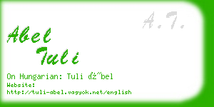 abel tuli business card